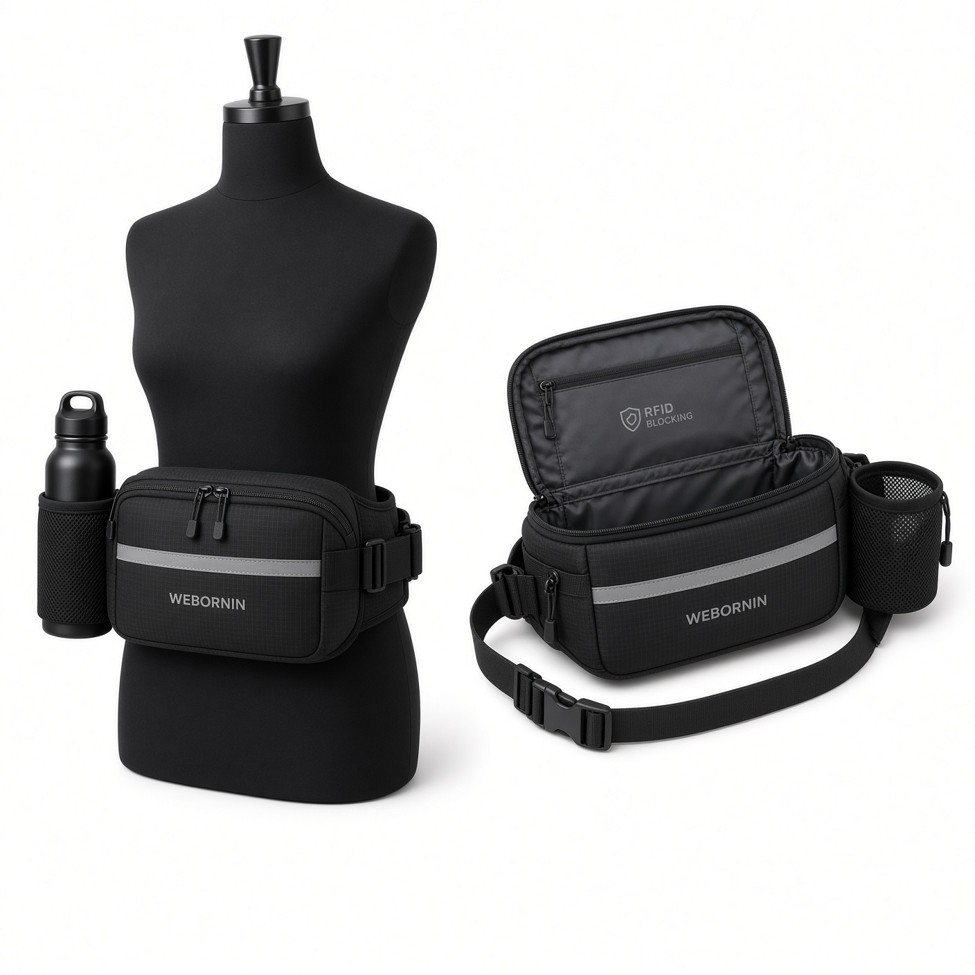 Outdoor-Hüfttasche mit RFID-Schutz